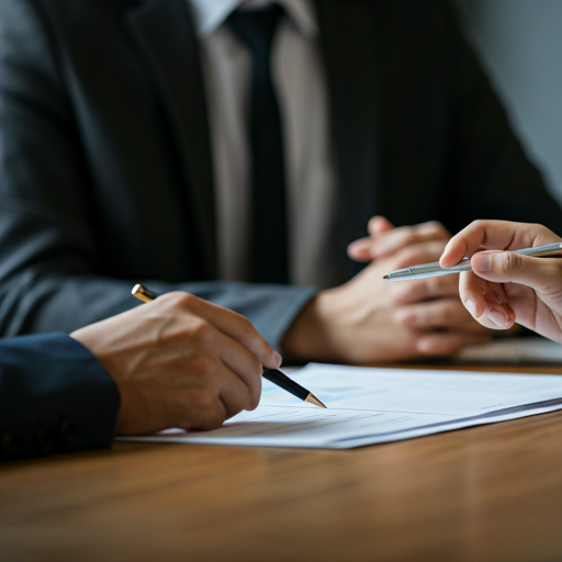 Close up of a business meeting in a modern conference room